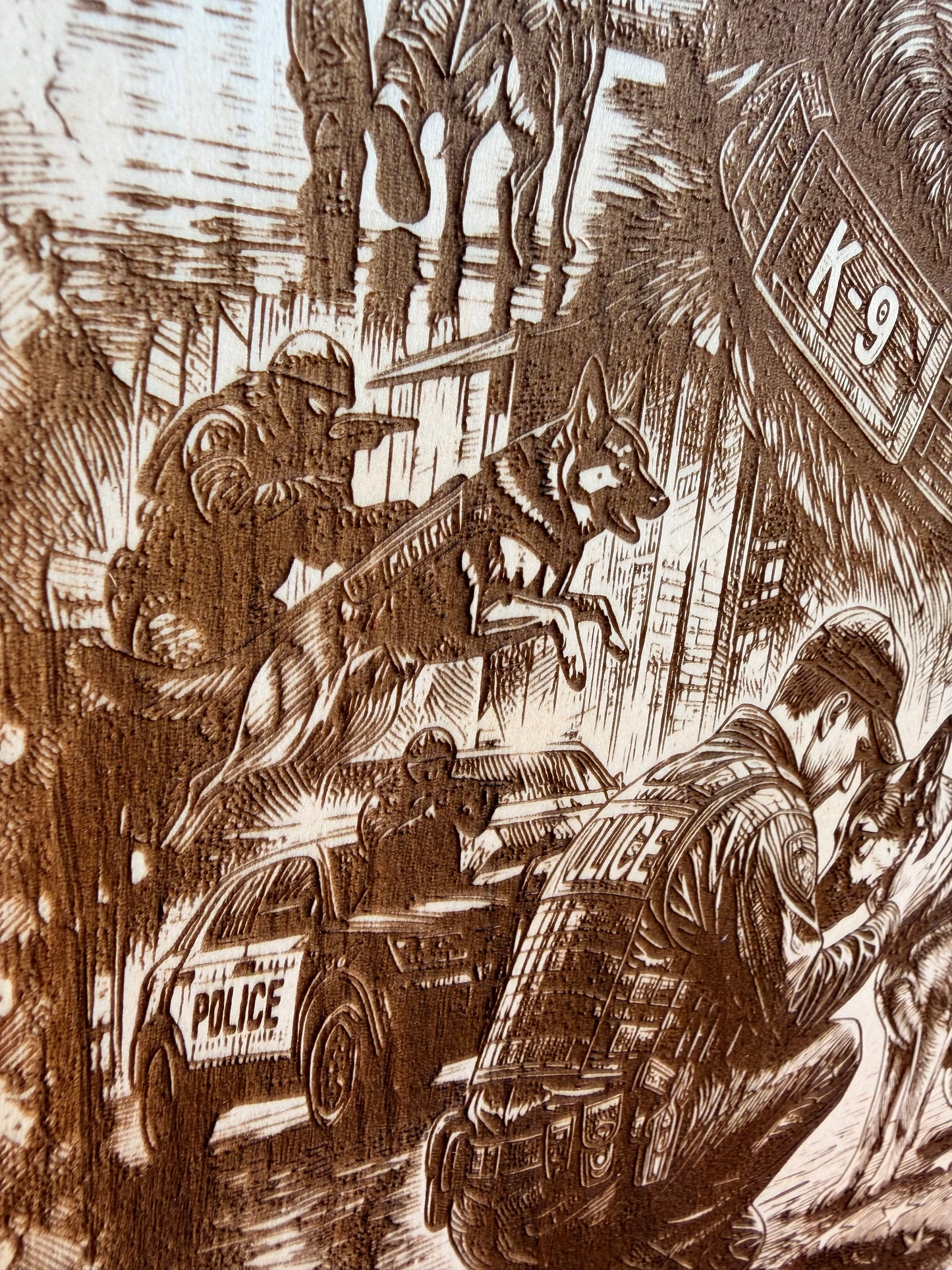 Plaque Live Edge Rectangular - K9 Hero