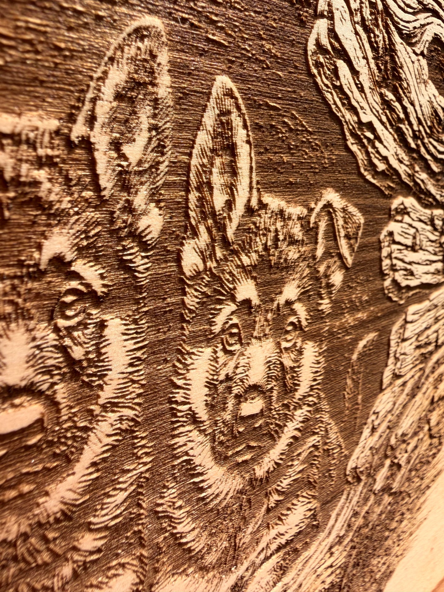 Plaque Live Edge Rectangular - Three Shepherd Puppies
