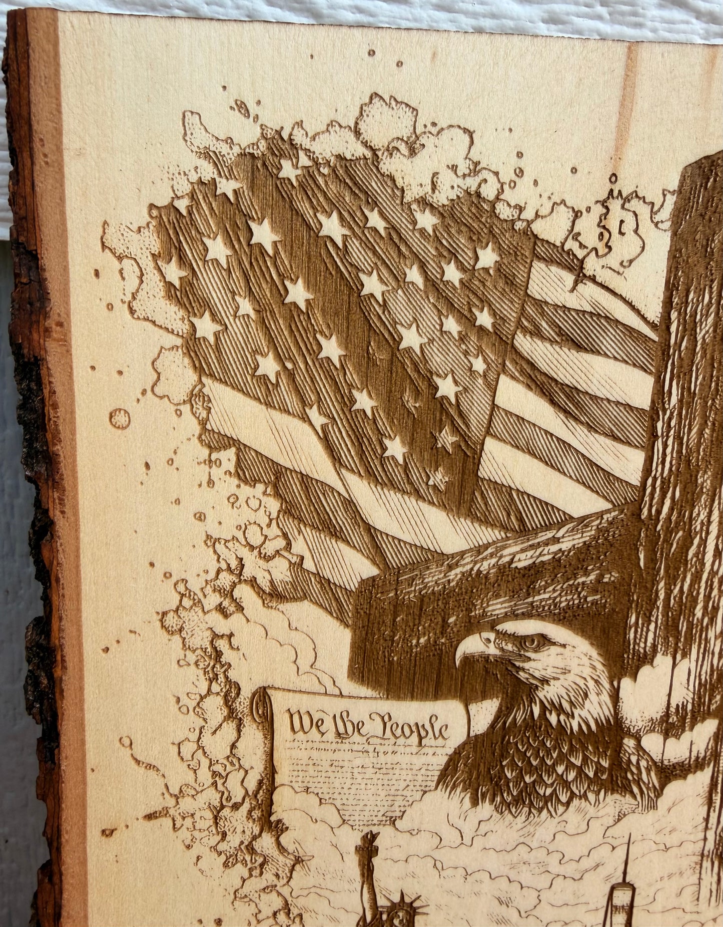Plaque Live Edge Rectangular - America the Dream