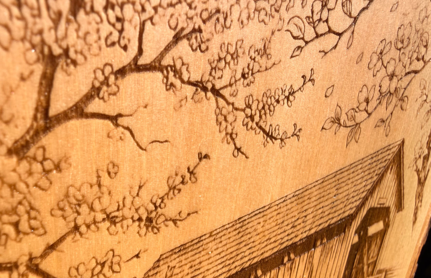 Plaque Live Edge Rectangular - Covered Bridge