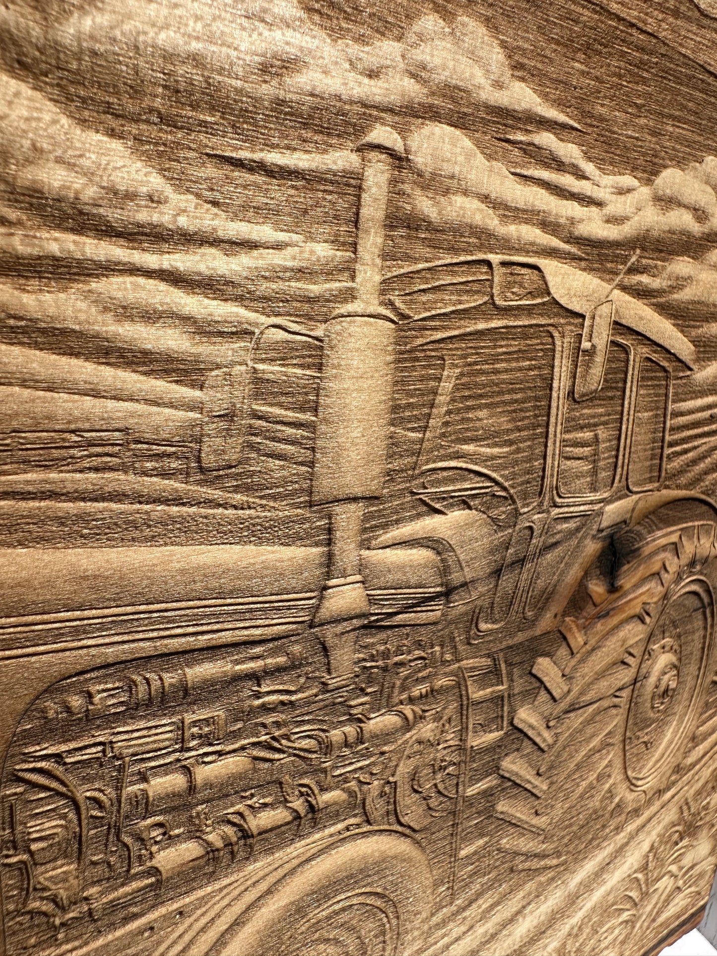 Farm and Tractor Live Edge Rectangular Plaque