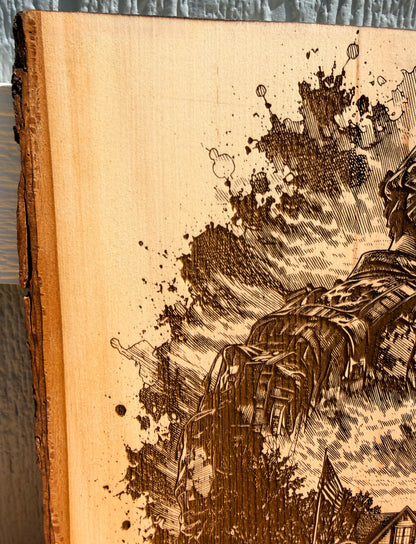Plaque Live Edge Rectangular - Thinking of Home