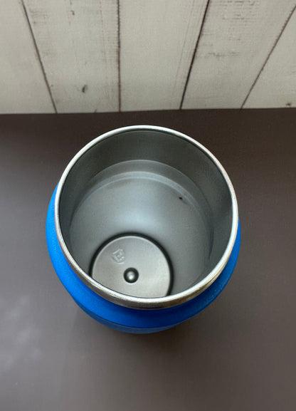 16oz. Insulated Water Bottle with Straw Lid and Built in Lid Handle - Blue with Dinosaur