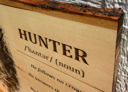 Plaque Live Edge Rectangular - The Hunter