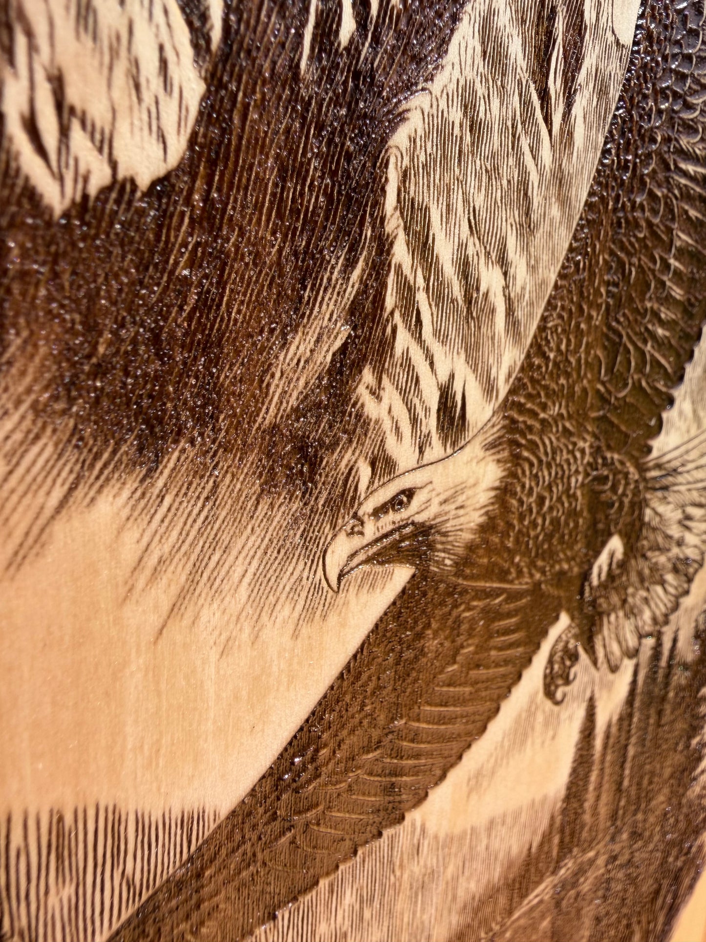 Plaque Live Edge Rectangular - Soaring Eagle