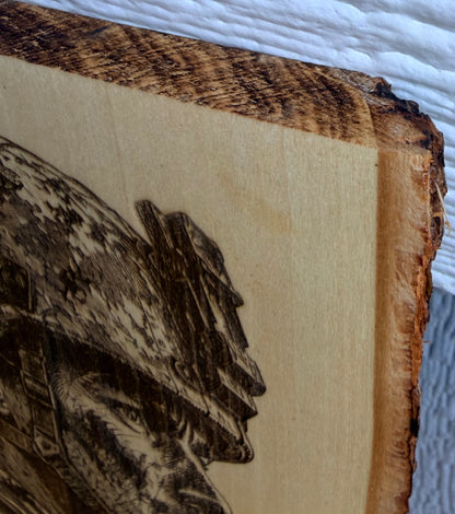 Plaque Live Edge Rectangular - Marine