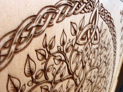 Plaque Live Edge Rectangular - Tree of Life
