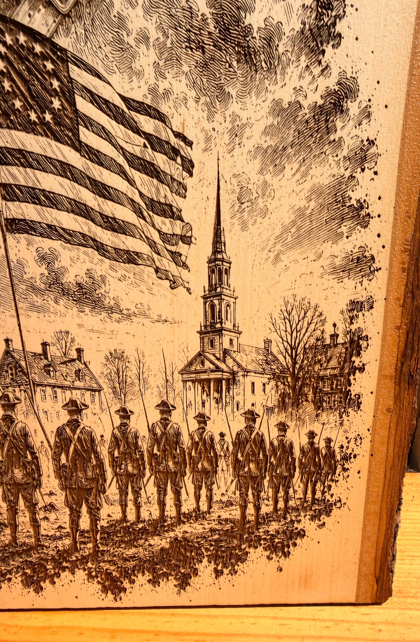 Plaque Live Edge Rectangular - The Patriot