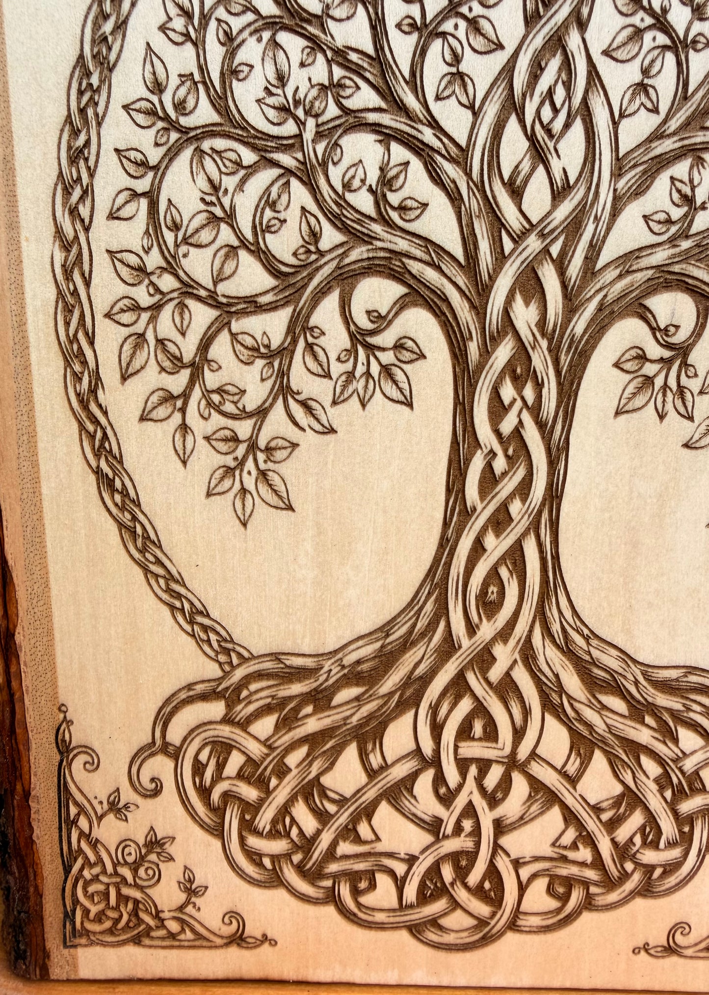 Plaque Live Edge Rectangular - Tree of Life