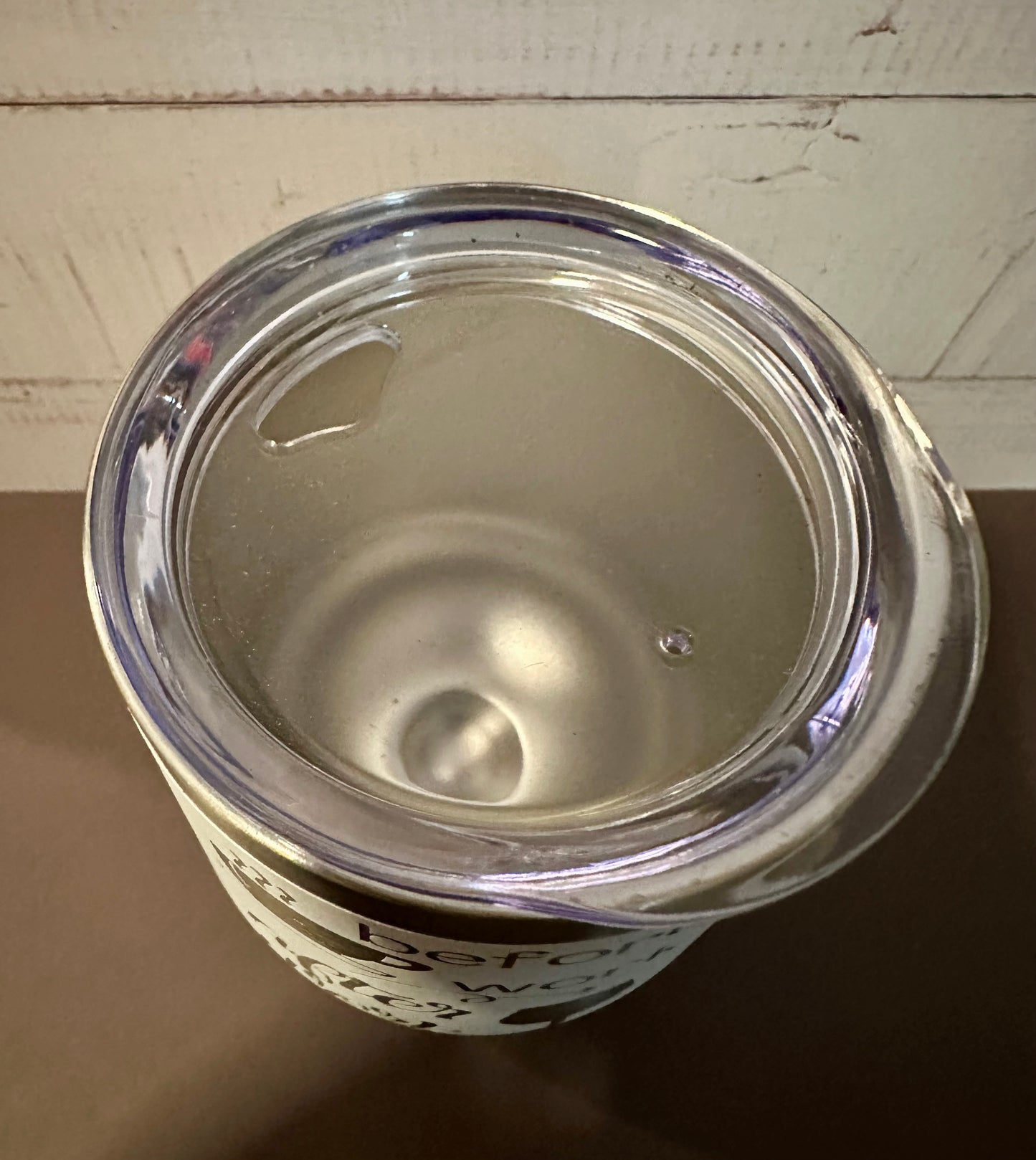 Coffee Then Wine - White - 12oz Stainless Steel Double Wall Vacuum Insulated Wine Tumbler with Lid