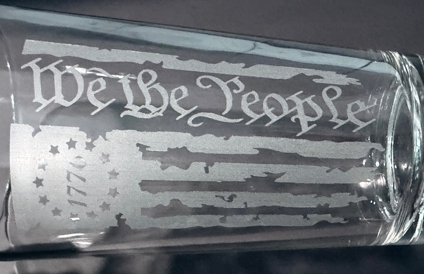16oz Pint Glass Engraved - We the People