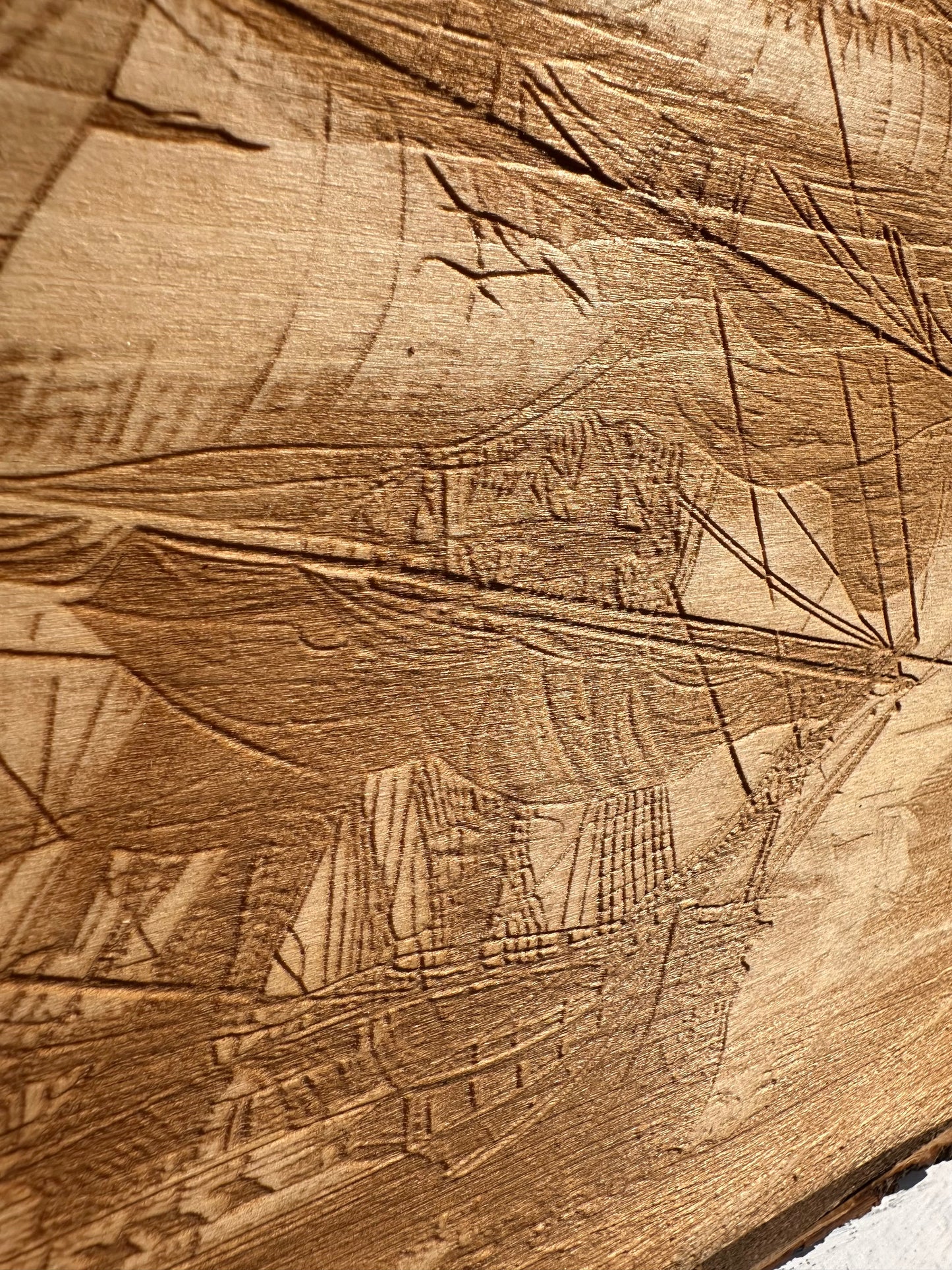 Tall Ships Live Edge Rectangular Plaque