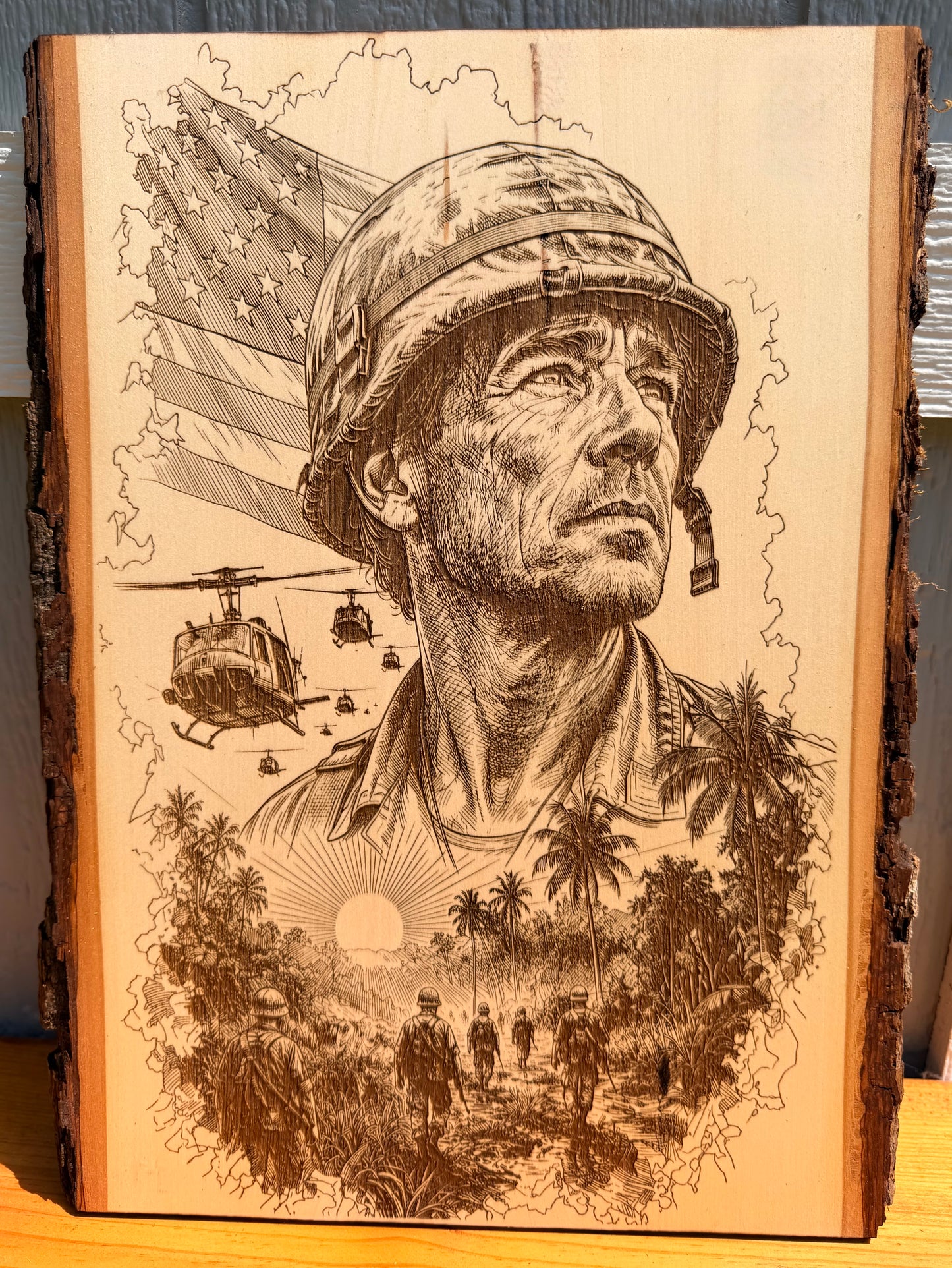 Plaque Live Edge Rectangular - Vietnam Tribute