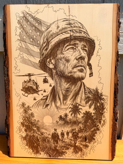 Plaque Live Edge Rectangular - Vietnam Tribute