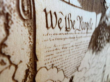 Plaque Live Edge Rectangular - America the Dream