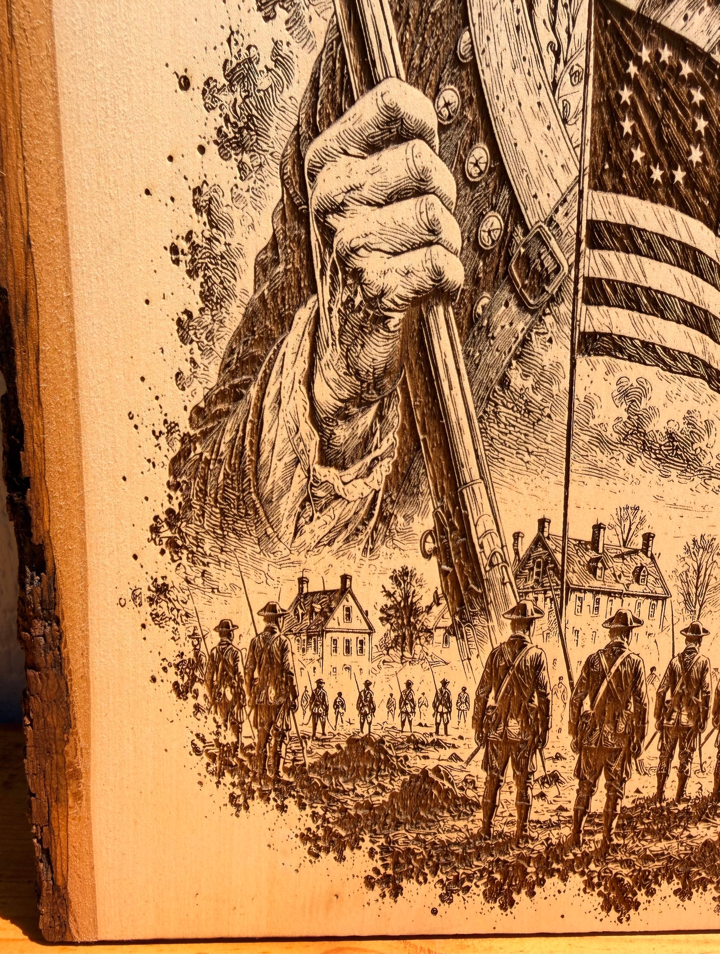 Plaque Live Edge Rectangular - The Patriot