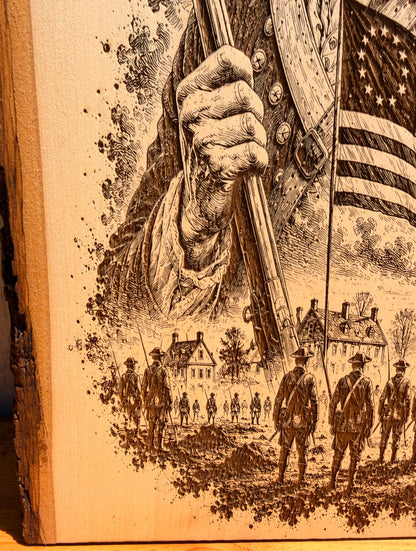 Plaque Live Edge Rectangular - The Patriot