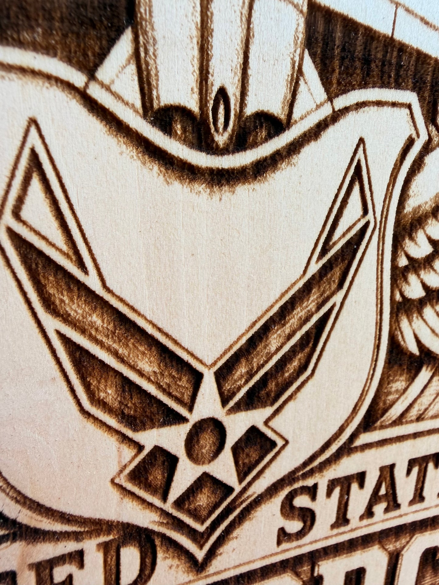 Plaque Live Edge Rectangular - Air Force