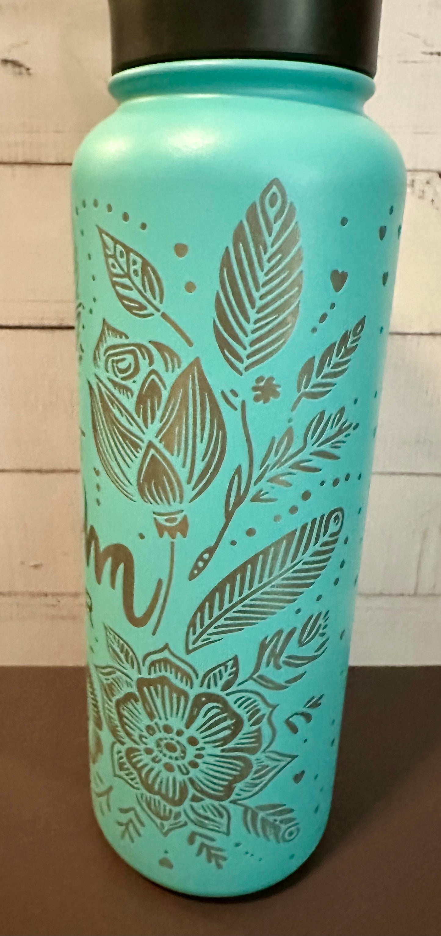40oz. Insulated Water Bottle with Collapsible Straw Lid - Teal, Best Mom Ever