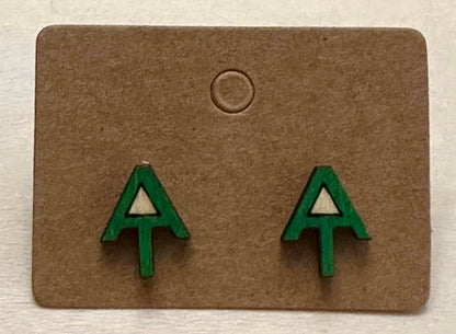 Wooden Engraved Earrings - AT Appalachian Trail