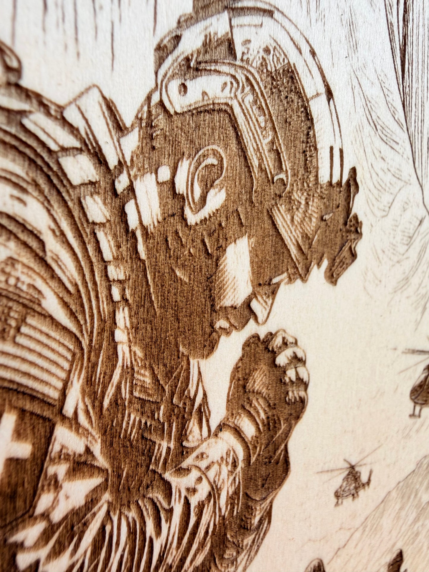 Plaque Live Edge Rectangular - Praying Soldier