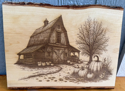 Plaque Live Edge Rectangular - Pumpkin Barn