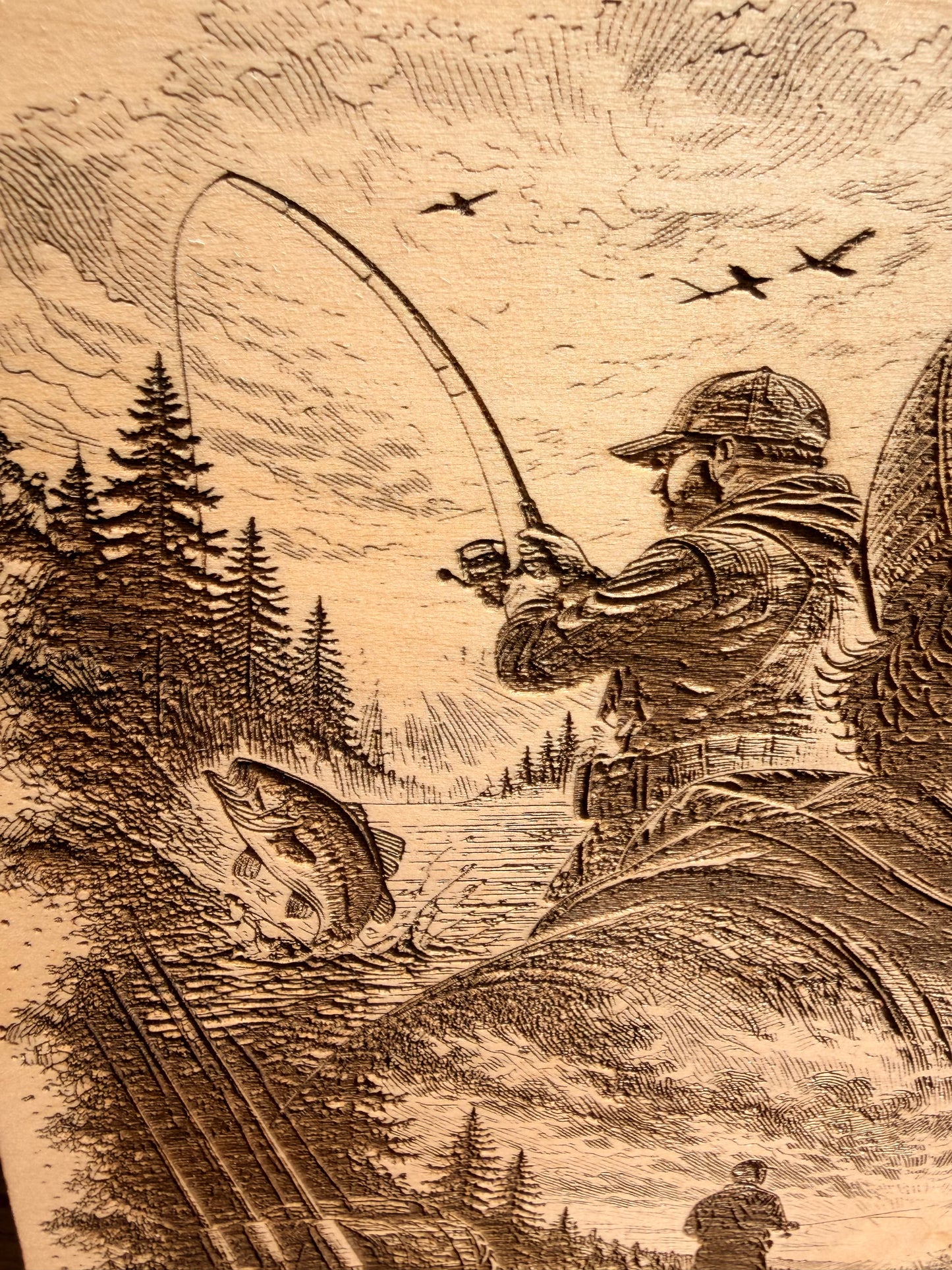Plaque Live Edge Rectangular - The Fisherman