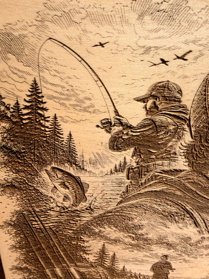 Plaque Live Edge Rectangular - The Fisherman