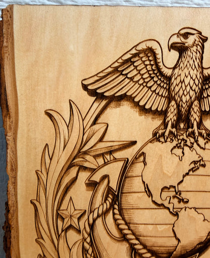 Plaque Live Edge Rectangular - Marines