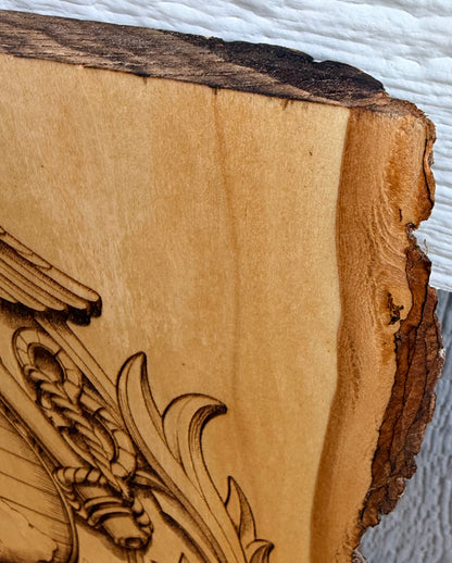 Plaque Live Edge Rectangular - Marines