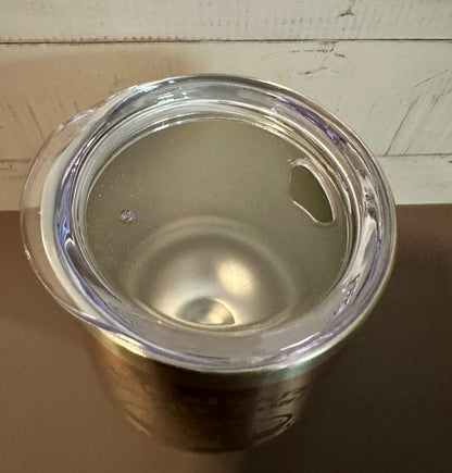 It’s Always Happy Hour When Your Camping - Rose Gold - 12oz Stainless Steel Double Wall Vacuum Insulated Wine Tumbler with Lid