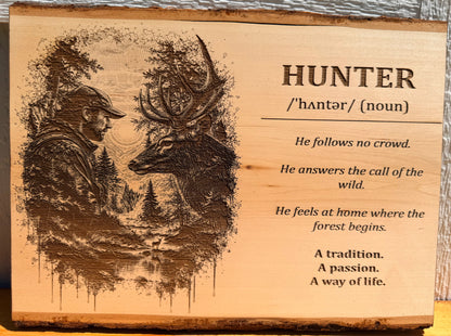 Plaque Live Edge Rectangular - The Hunter