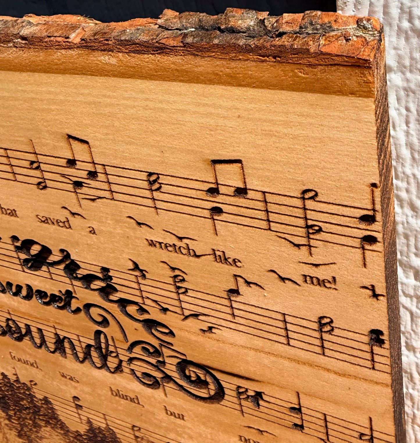 Plaque Live Edge Rectangular - Amazing Grace