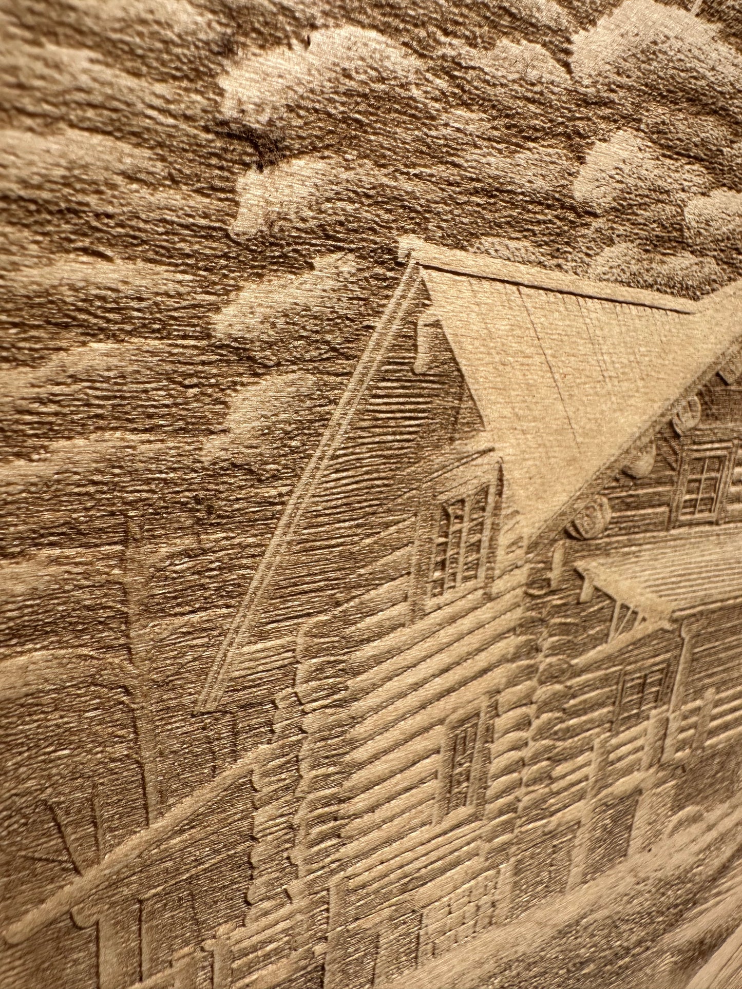 Creekside Log Cabin Live Edge Rectangular Plaque