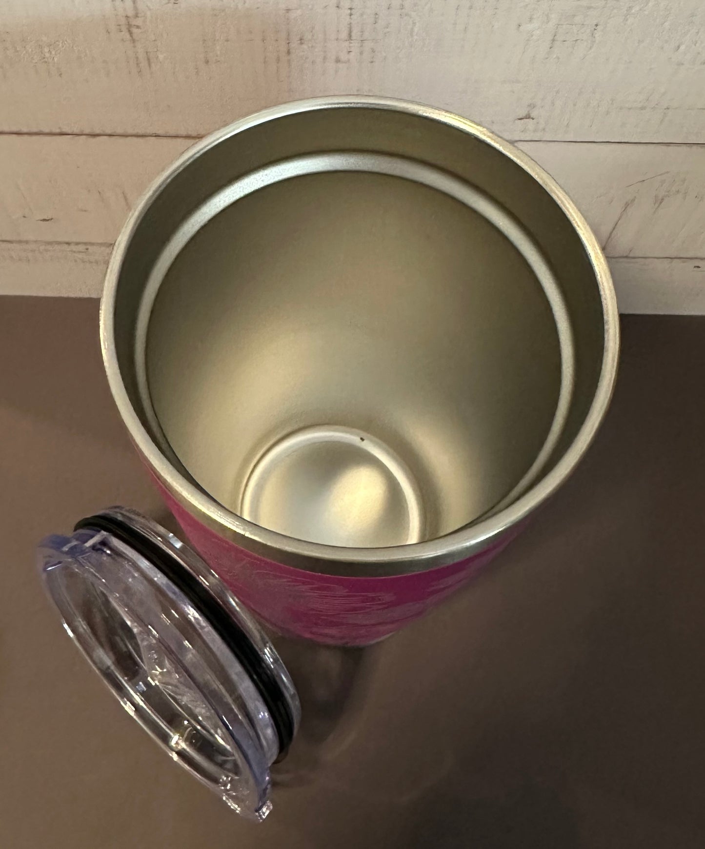 20oz. Insulated Travel Tumbler with Slide Lid - Fuchsia with Wildflowers