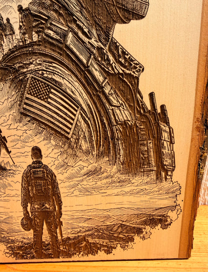 Plaque Live Edge Rectangular - A Soldier’s Life
