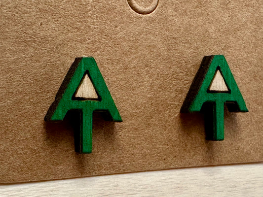 Wooden Engraved Earrings - AT Appalachian Trail
