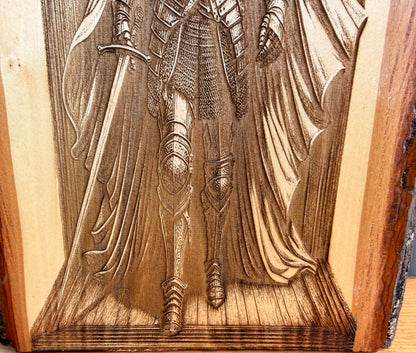 Plaque Live Edge Rectangular - Knight
