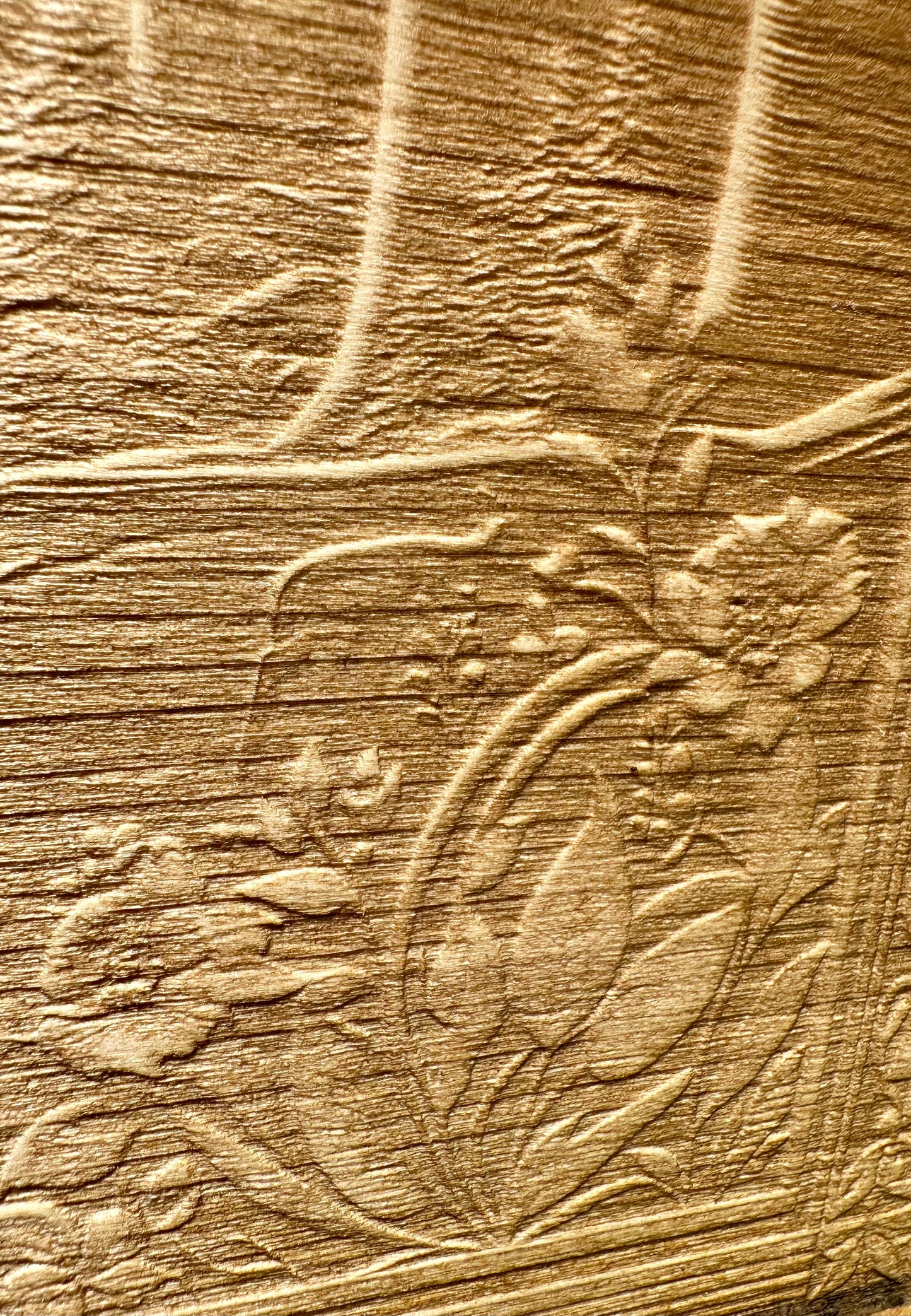 Deer Family in Forest Live Edge Rectangular Plaque