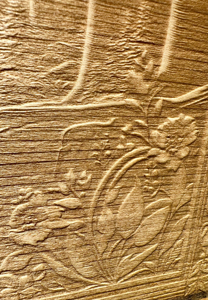 Deer Family in Forest Live Edge Rectangular Plaque