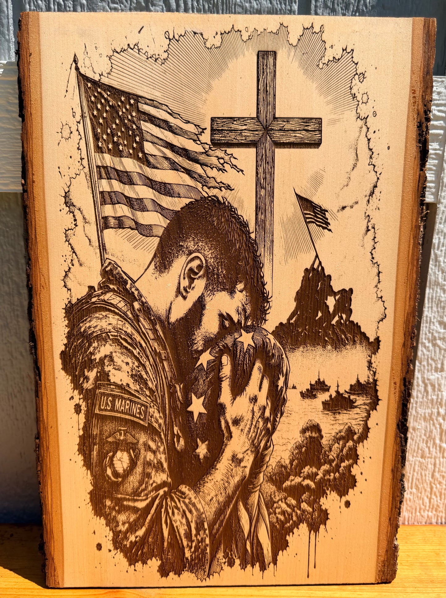 Plaque Live Edge Rectangular - Marine Tribute