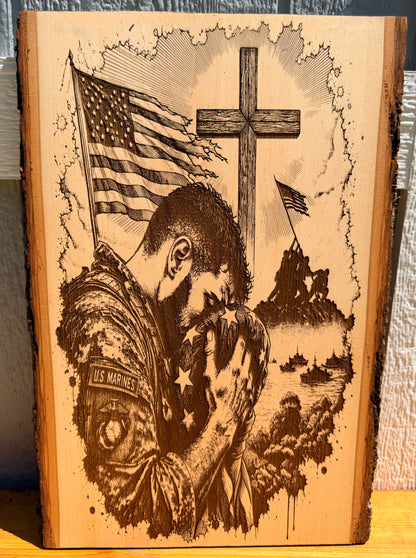Plaque Live Edge Rectangular - Marine Tribute