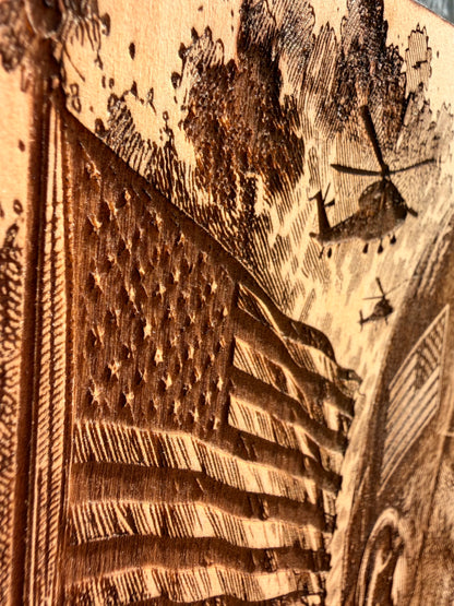 Plaque Live Edge Rectangular - The Veteran
