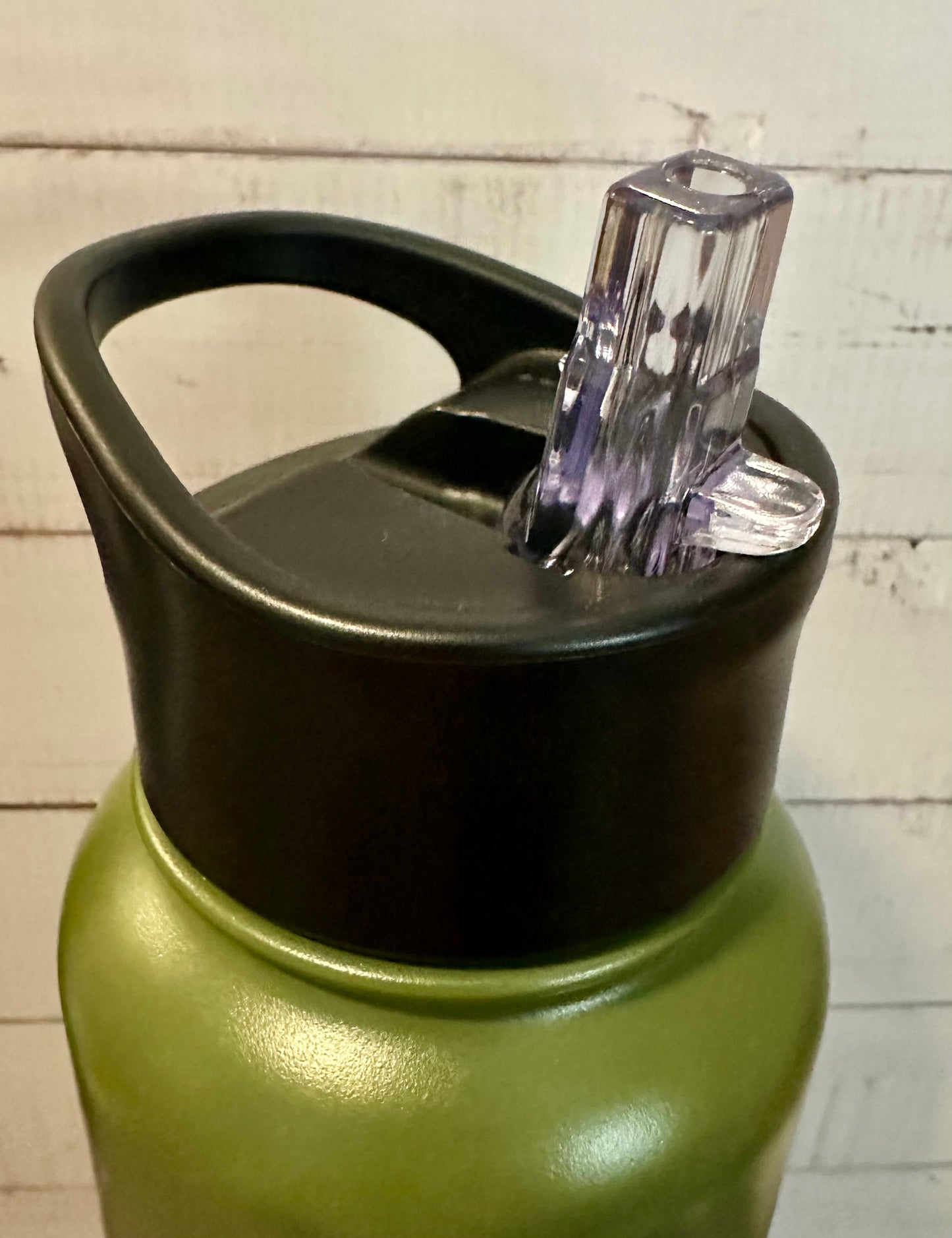 40oz. Insulated Water Bottle with Collapsible Straw Lid - Green, Faith Collage