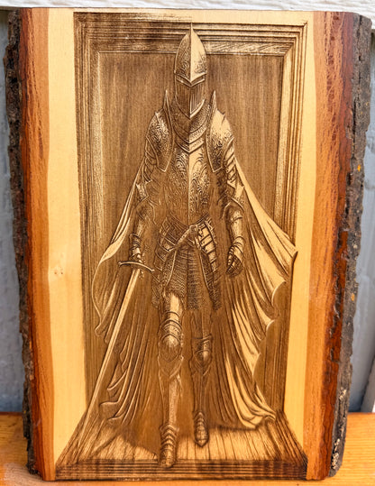 Plaque Live Edge Rectangular - Knight