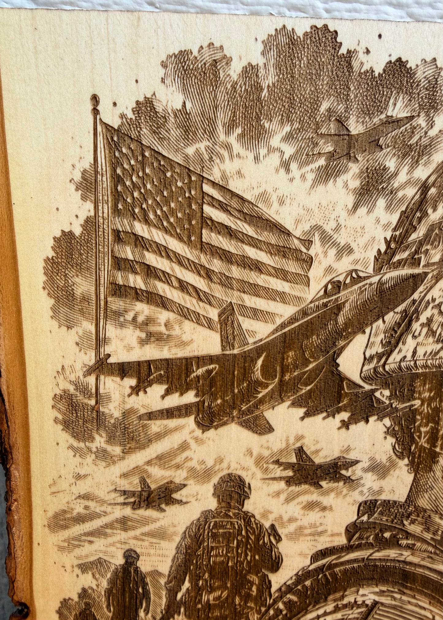 Plaque Live Edge Rectangular - Marine
