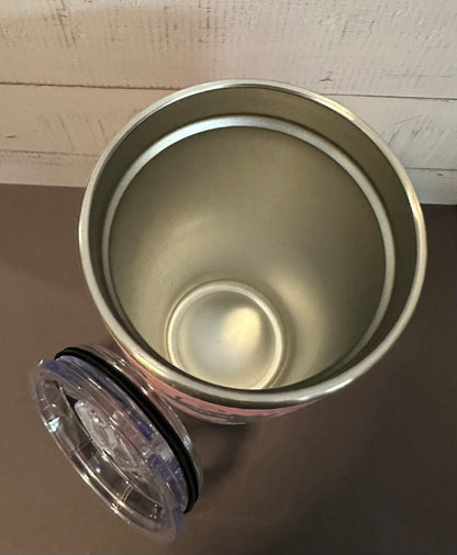 20oz. Insulated Travel Tumbler with Slide Lid - Pink with Fairy and Flowers