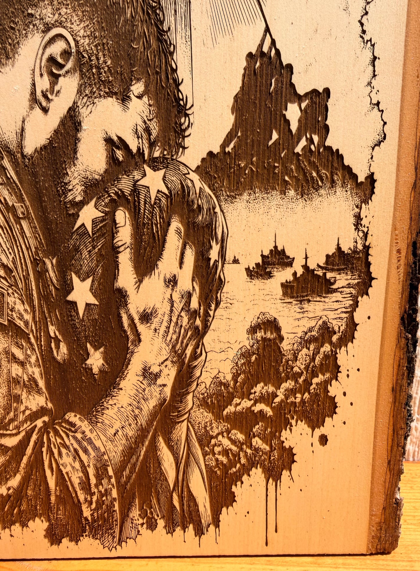 Plaque Live Edge Rectangular - Marine Tribute
