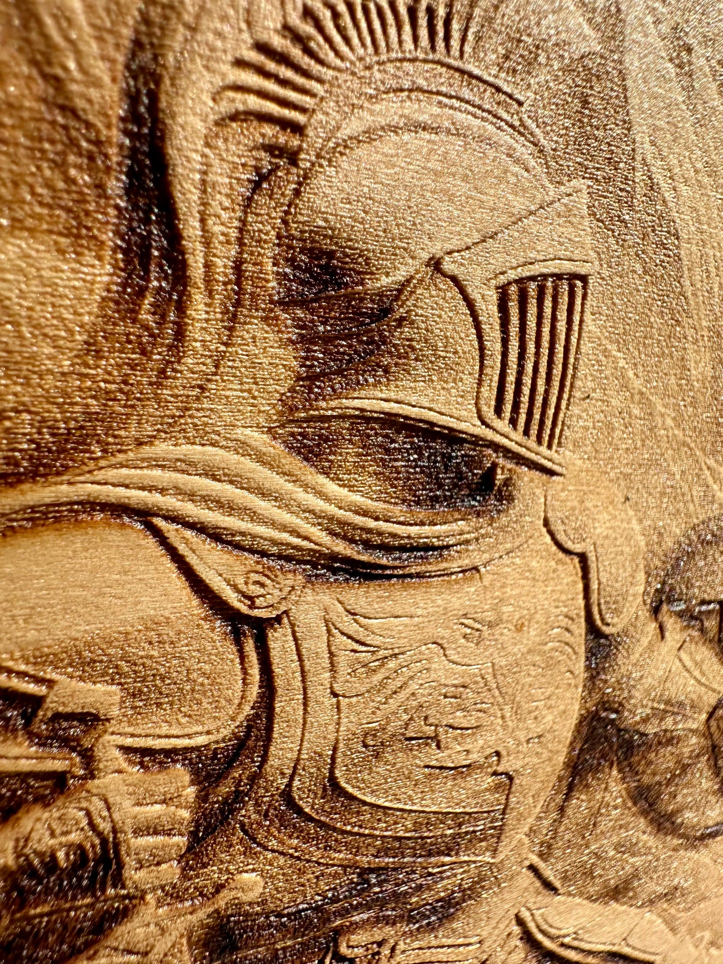 Knight Fighting Dragon Live Edge Rectangular Plaque