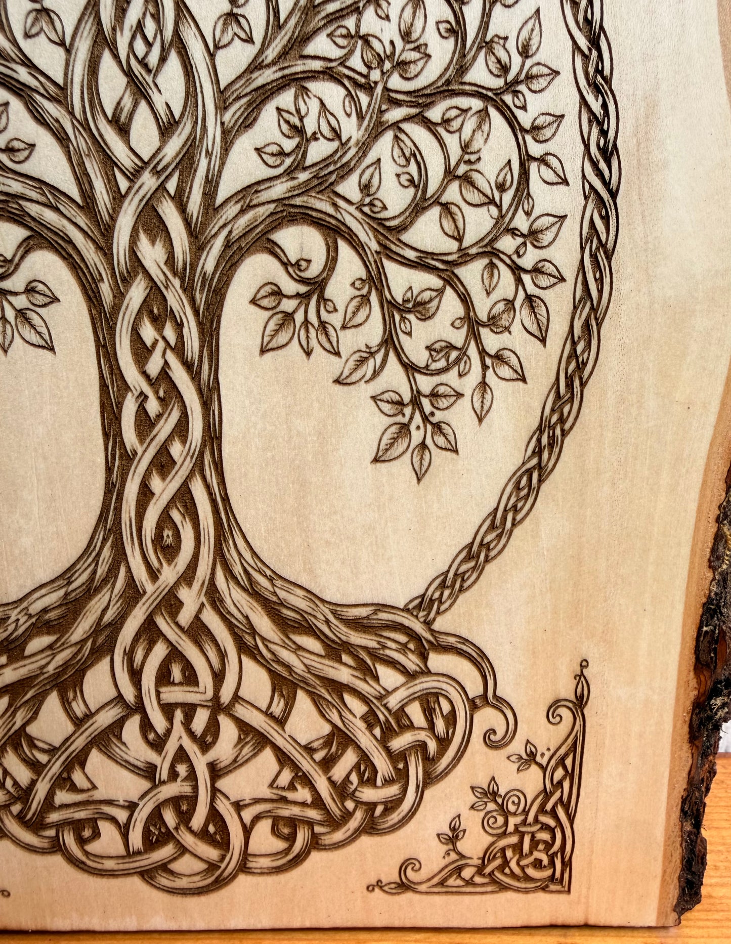 Plaque Live Edge Rectangular - Tree of Life